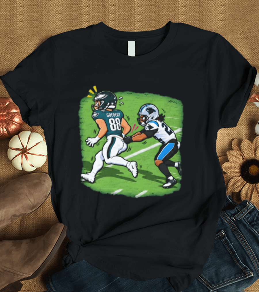 Dallas Goedert Humorous Booty Grab Football Moment T-Shirt