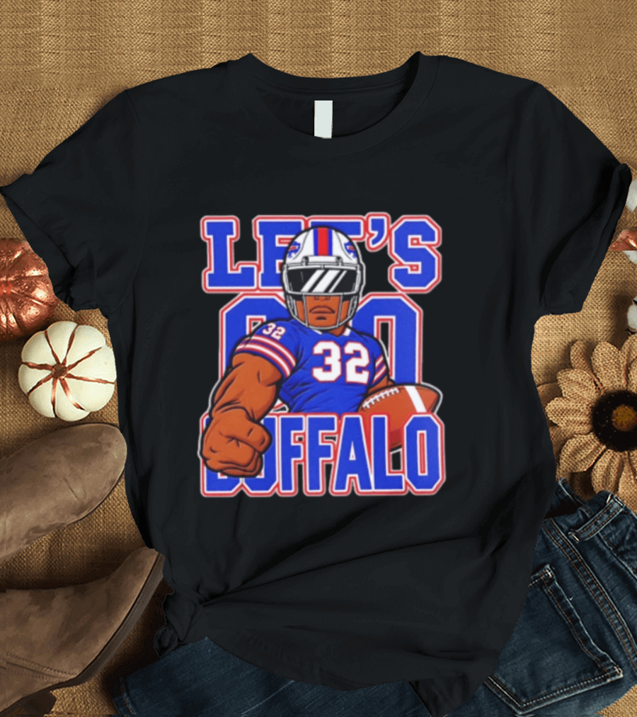 OJ Simpson 32 Jersey Let's Go Buffalo Football Fan T-Shirt