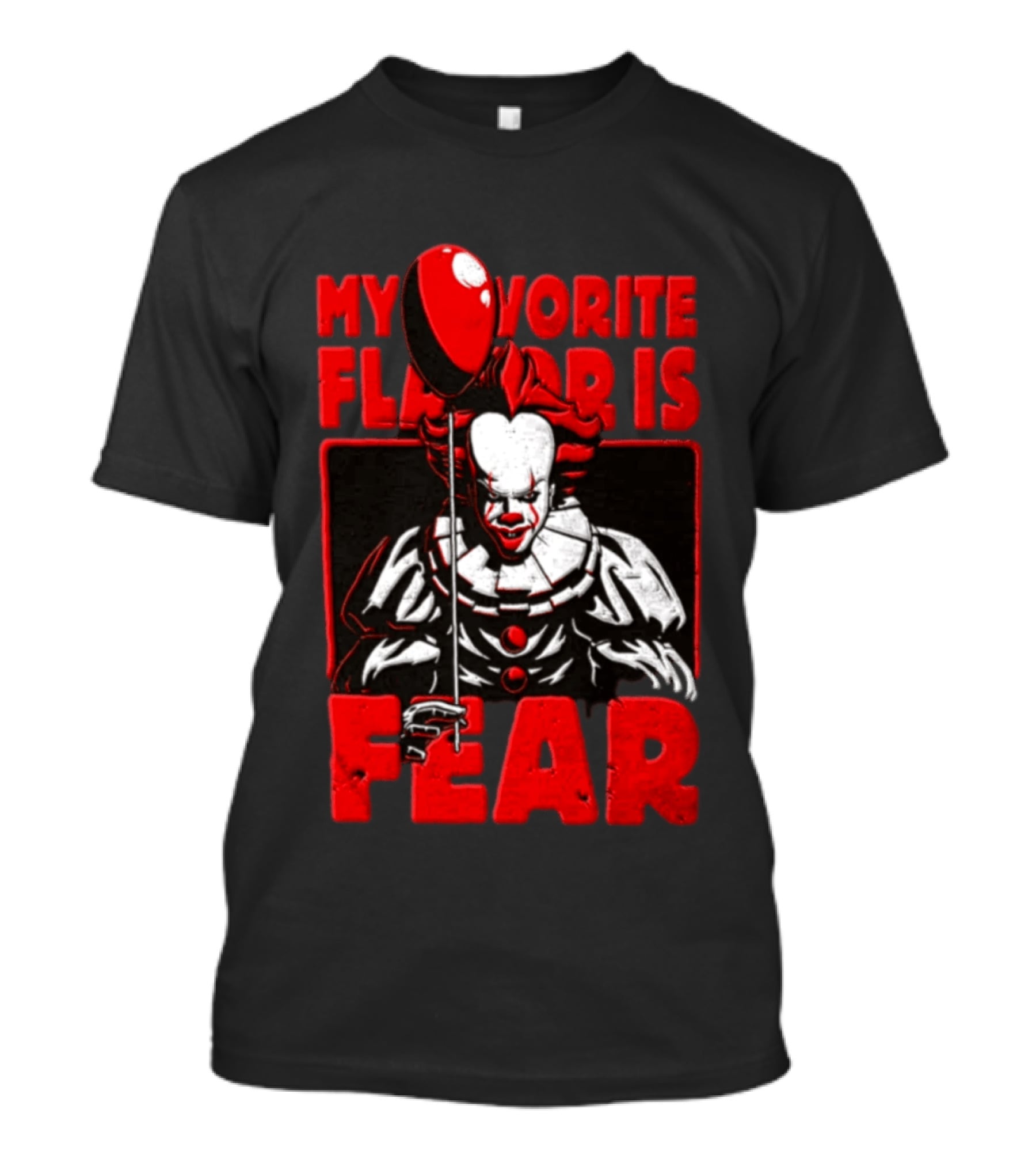 Pennywise IT Horror My Favorite Flavor Is Fear The Clown T-Shirt