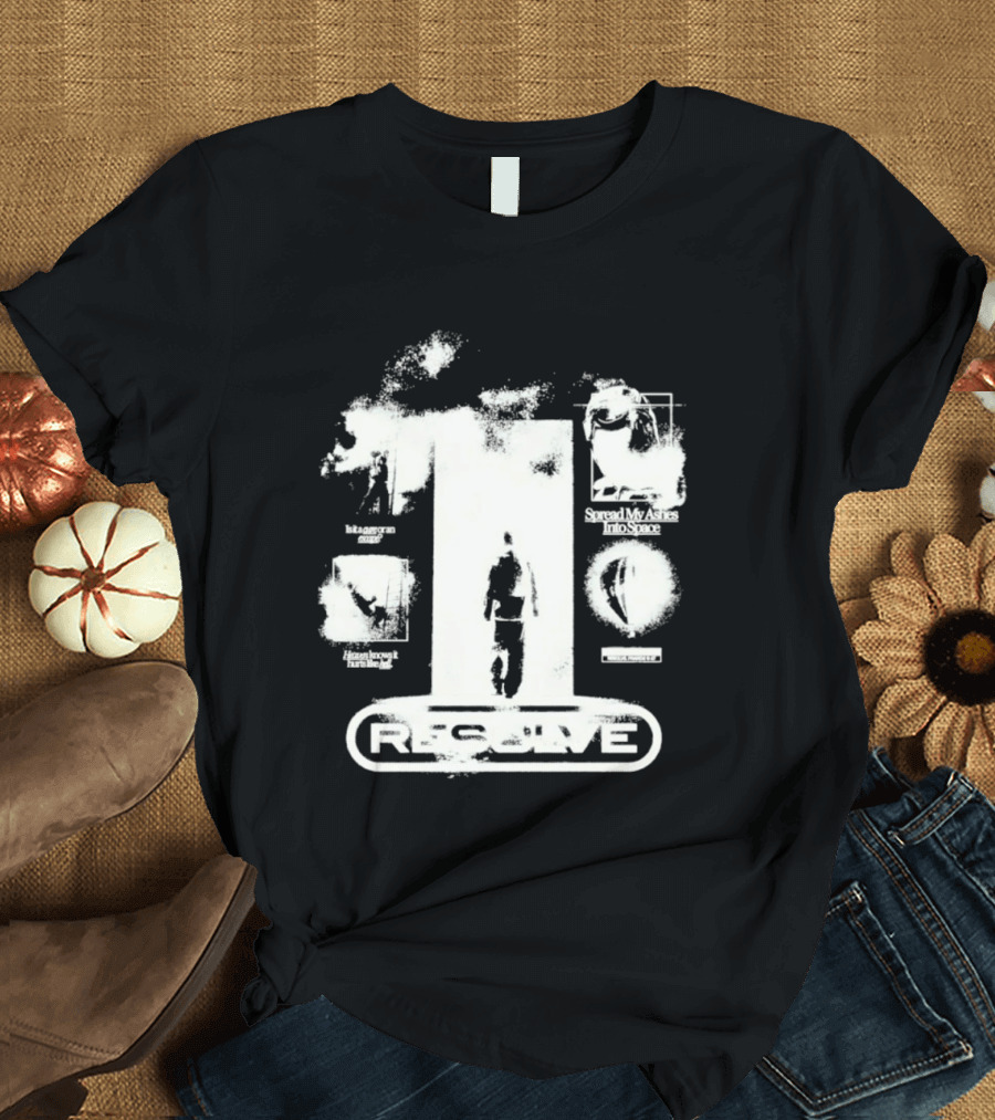Resolve Space Ashes Rocket Adventure Distressed T-Shirt