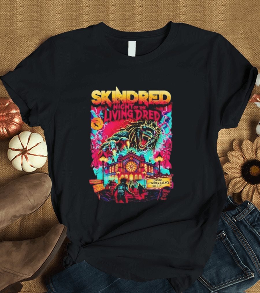 Skindred Night Of The Living Dred London Alexandra Palace Oct 31st Monster Concert T-Shirt