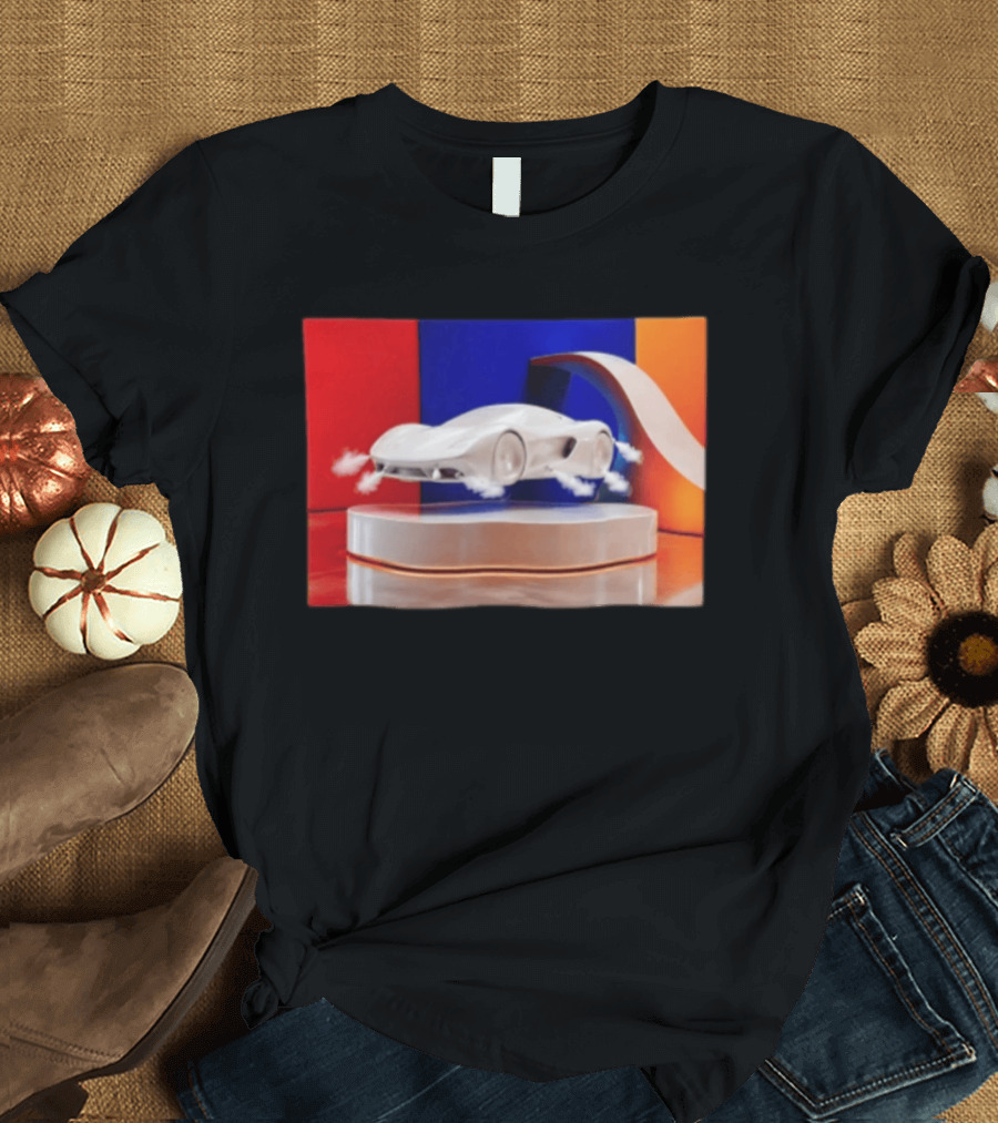 Tesla Roadster Flying Car Concept Futuristic Design With Dynamic T-Shirt