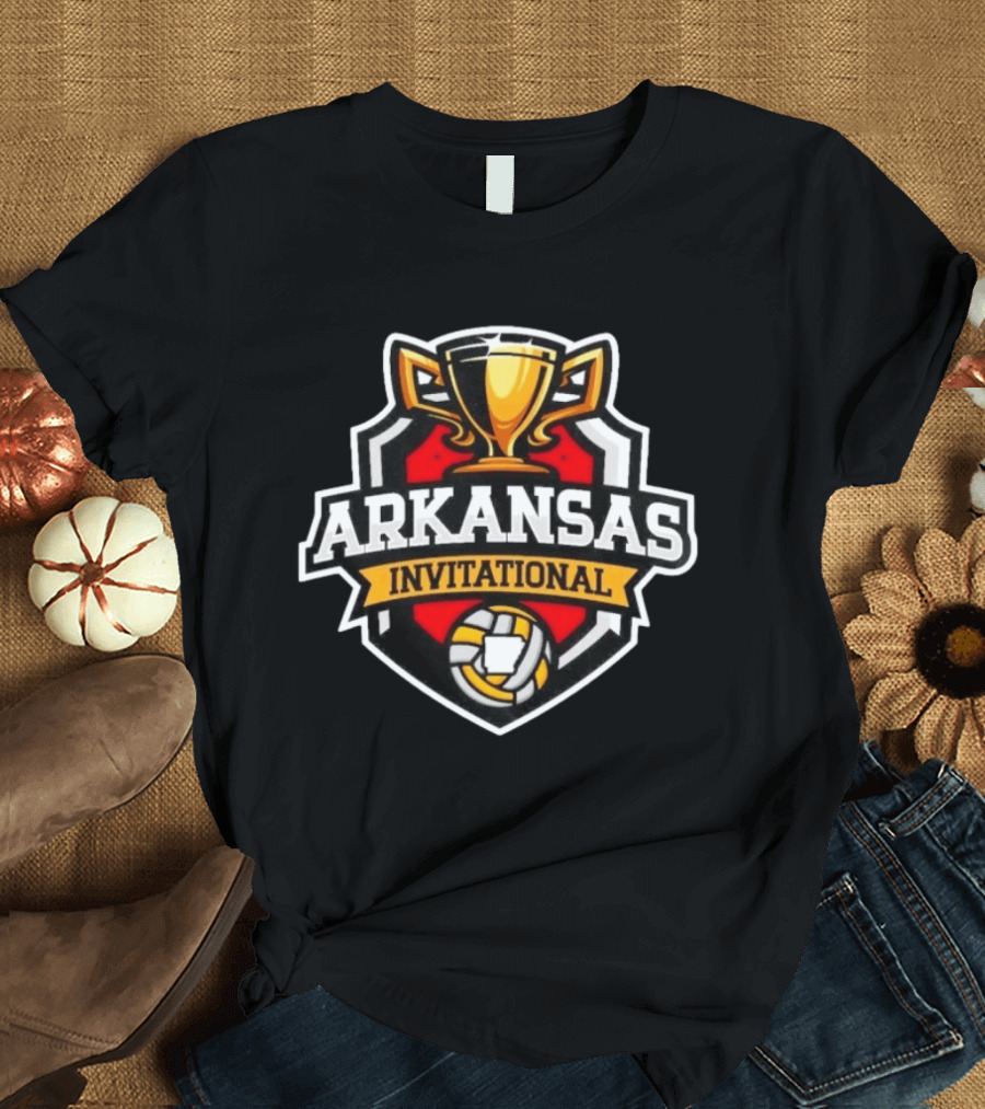 Arkansas Invitational Volleyball Trophy Tournament Soccer Ball T-Shirt