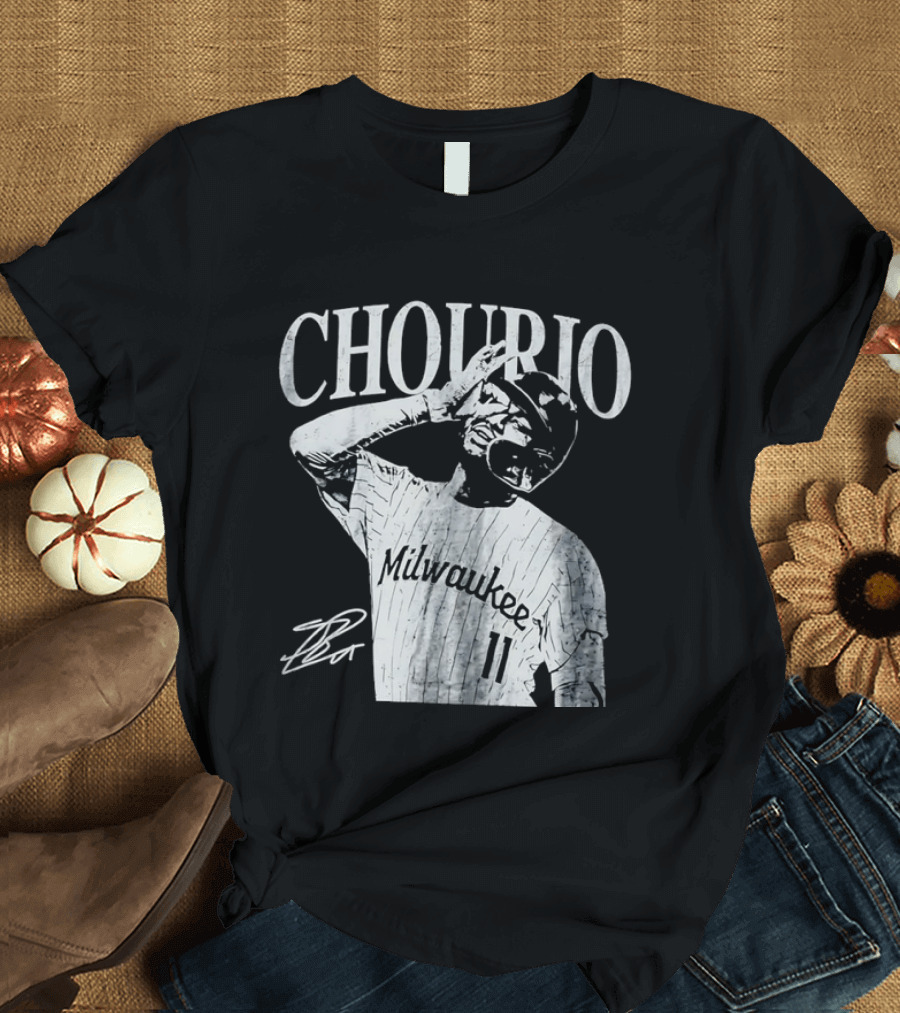 Jackson Chourio Milwaukee 11 Chourio Distressed T-Shirt