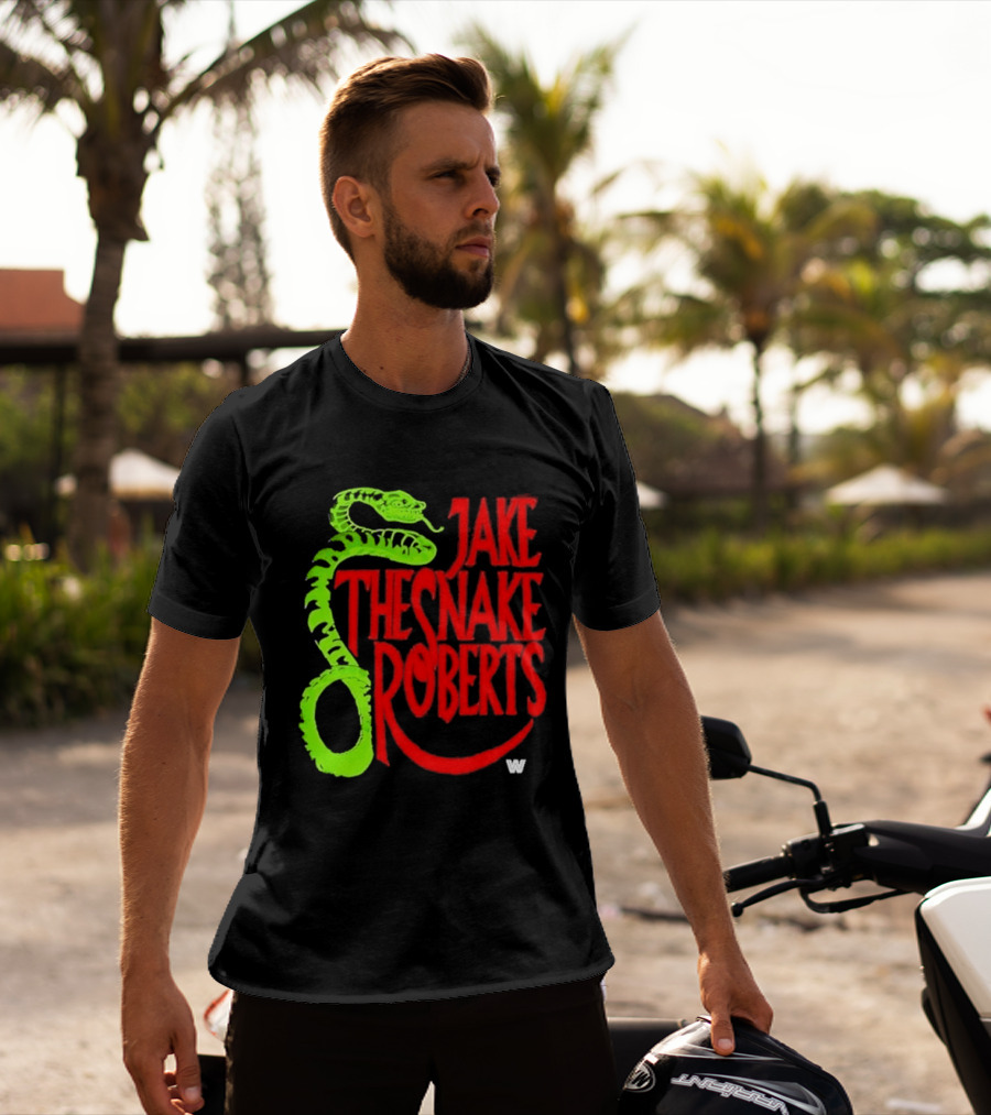 Jake The Snake Roberts WWE Retro 80s Neon T-Shirt