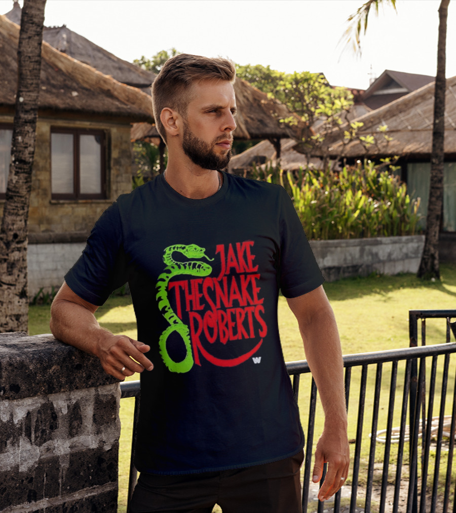 Jake The Snake Roberts WWE Retro 80s Neon T-Shirt