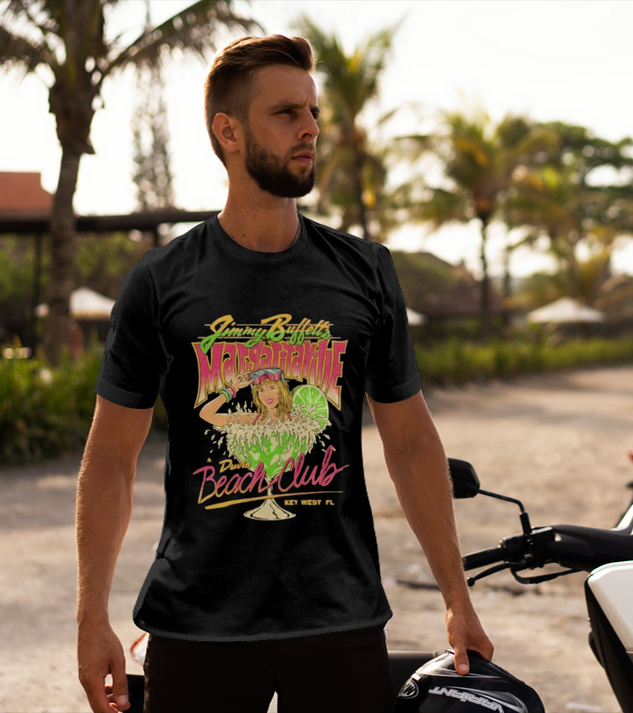 Jimmy Buffett Margaritaville Duvin Beach Club Key West FL Retro Vibes T-Shirt