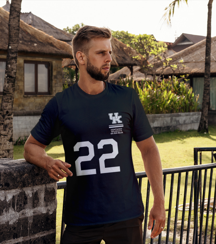Kentucky Wildcats Milan Momcilovic Number 22 Go Big Blue T-Shirt