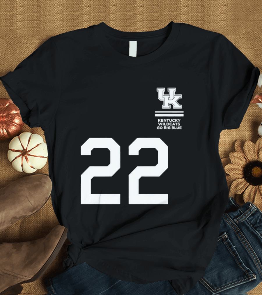 Kentucky Wildcats Milan Momcilovic Number 22 Go Big Blue T-Shirt