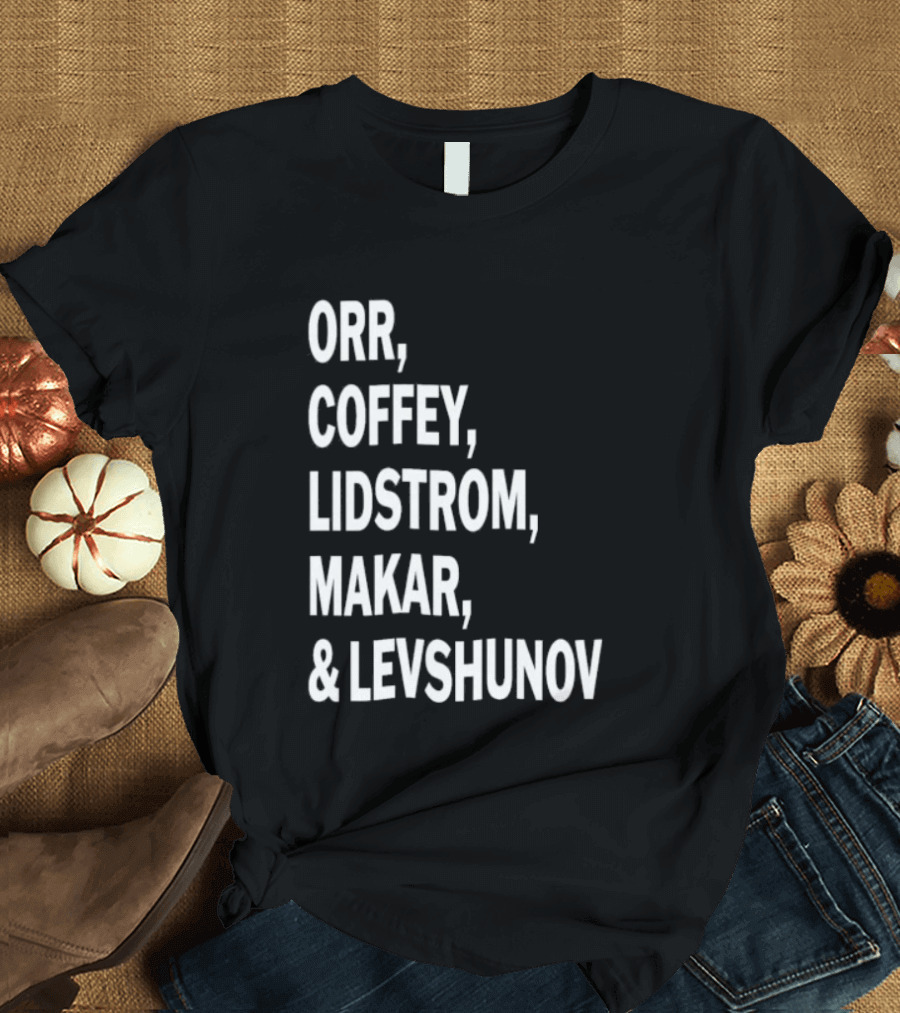 Orr Coffey Lidstrom Makar Levshunov Chicago Blackhawks T-Shirt