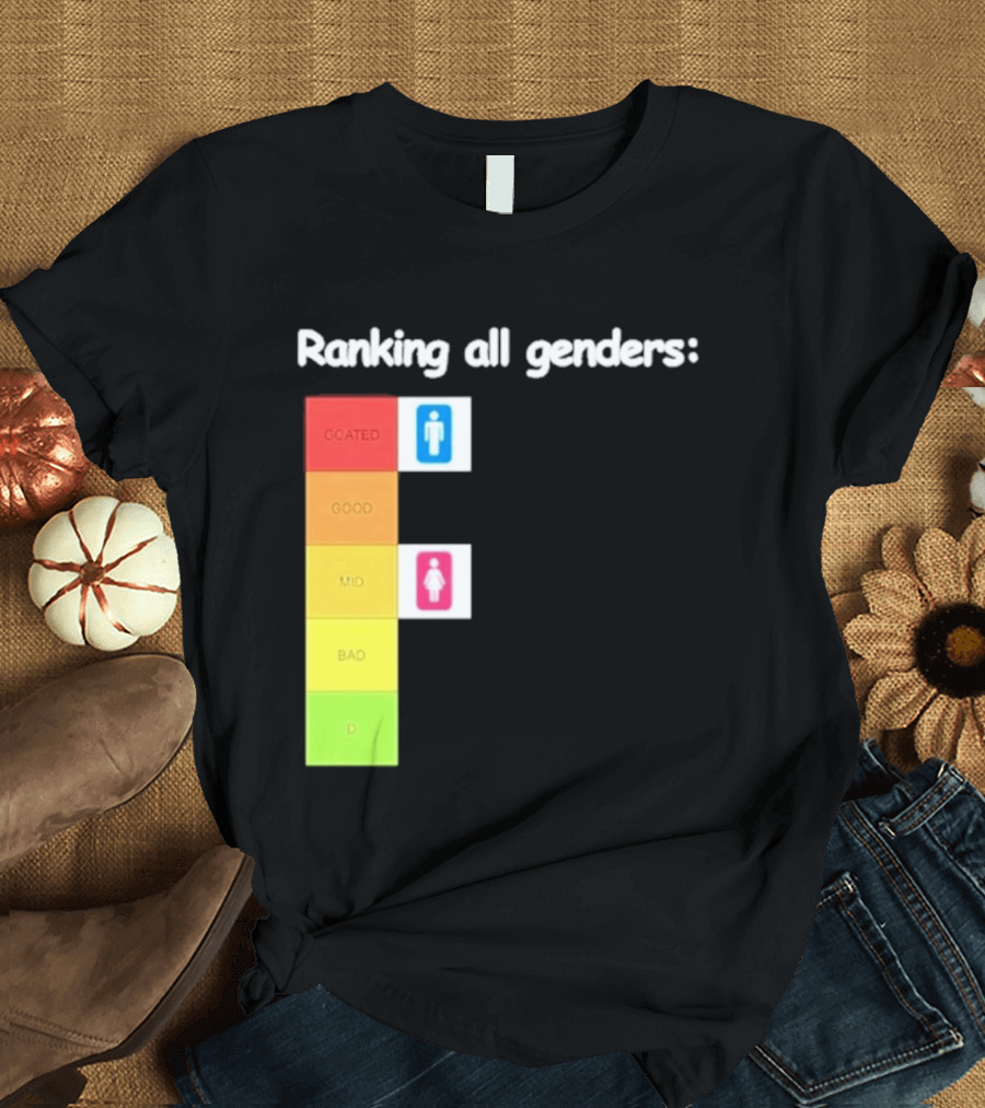 Ranking All Genders Tier List Meme Coated Good Mid Ok D T-Shirt