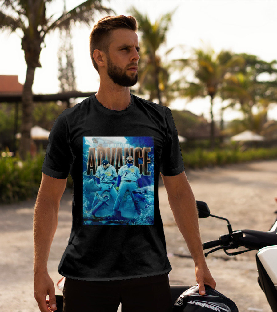 Tampa Bay Rays Advance Team MLB Baseball Victory Celebration Ocean T-Shirt