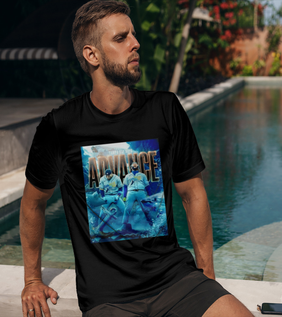 Tampa Bay Rays Advance Team MLB Baseball Victory Celebration Ocean T-Shirt