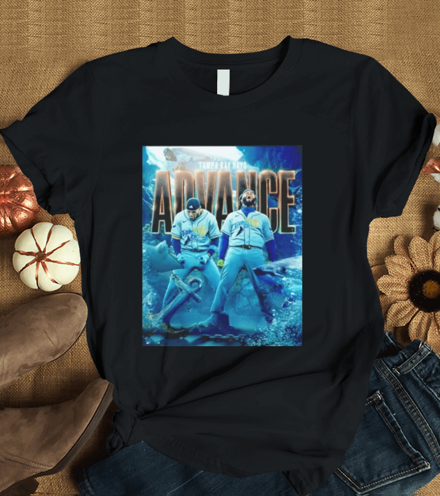Tampa Bay Rays Advance Team MLB Baseball Victory Celebration Ocean T-Shirt