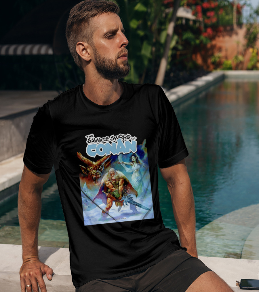 Savage Sword Of Conan Featuring Sharp Arcudi Carvalho Fantasy T-Shirt