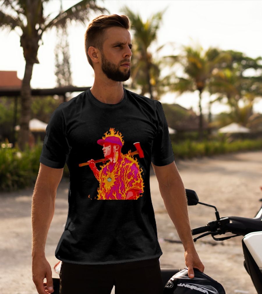Trippie Redd Flaming Axe Fiery Rap T-Shirt