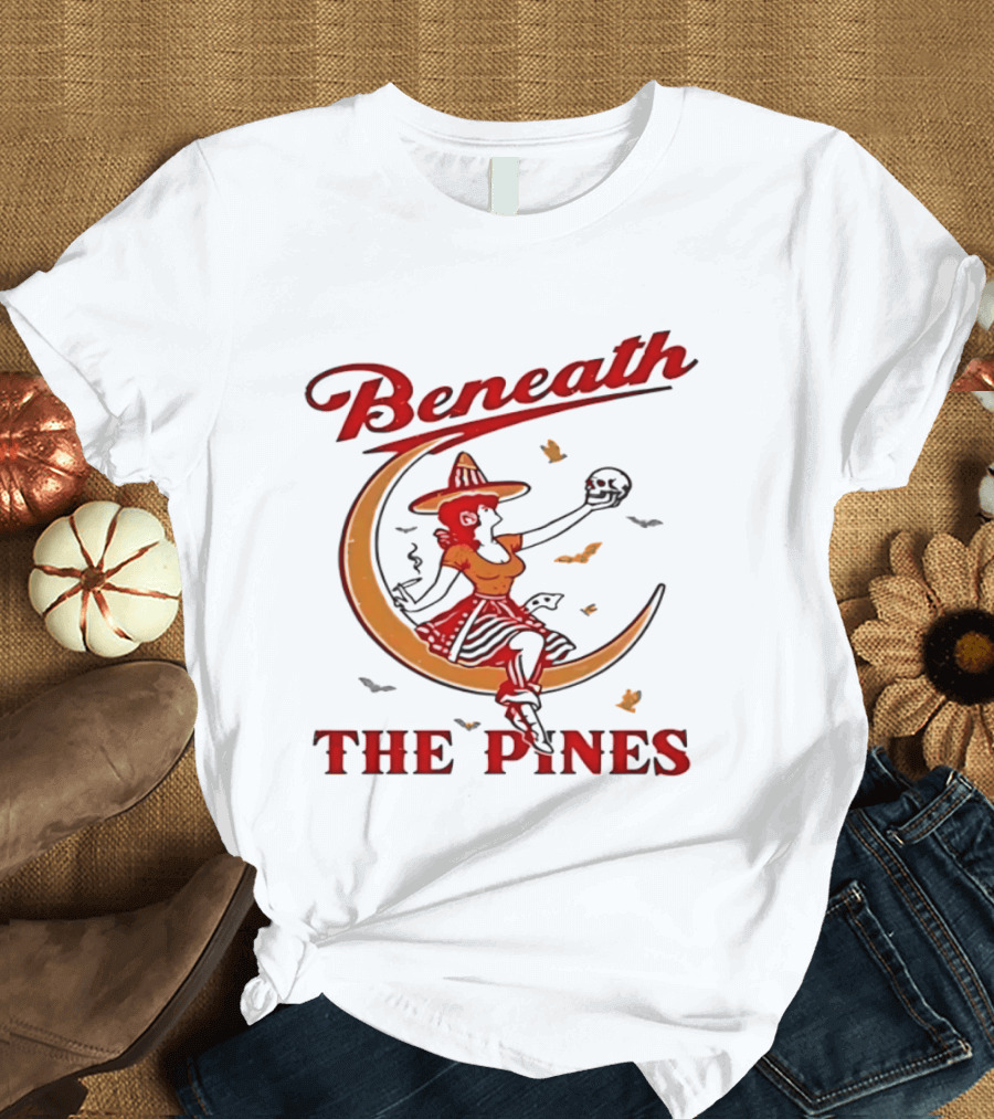 Beneath The Pines Witch Moon Skull Gothic T-Shirt