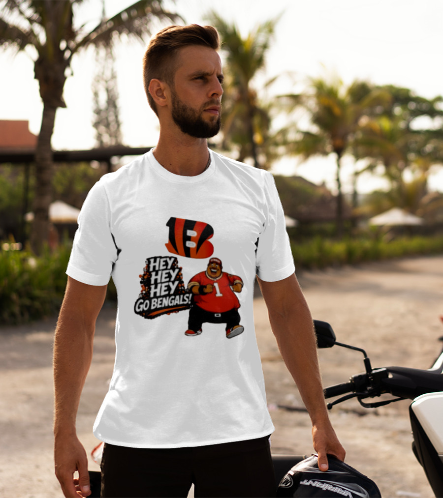 Ja Marr Chase Fat Albert Cincinnati Bengals Hey Hey Hey Go Bengals T-Shirt