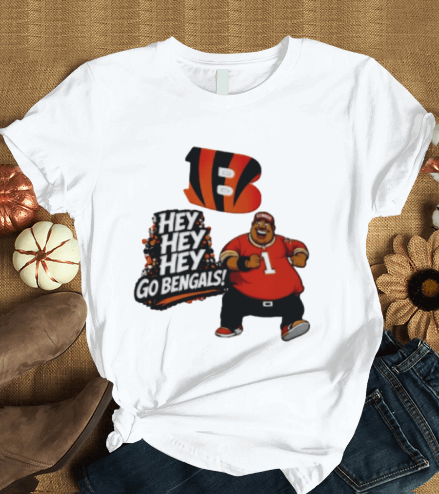 Ja Marr Chase Fat Albert Cincinnati Bengals Hey Hey Hey Go Bengals T-Shirt