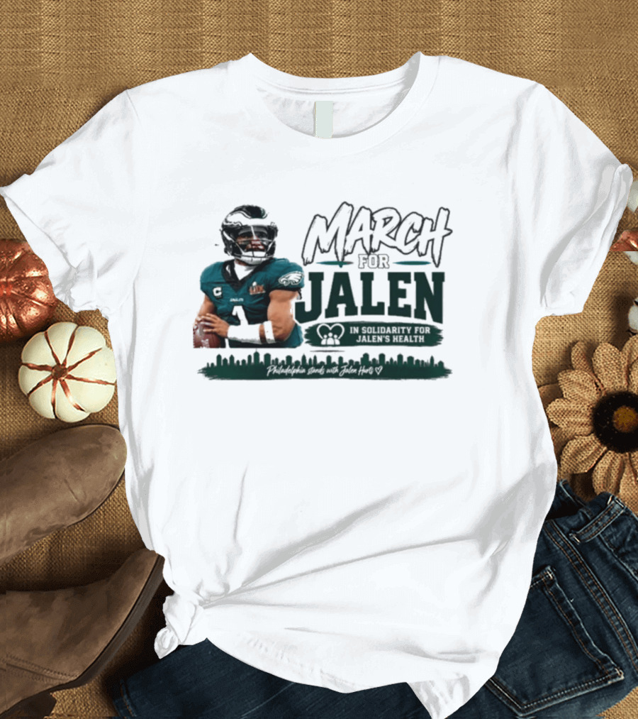 March For Jalen Hurts Philadelphia Football Quarterback Signature Series T-Shirt