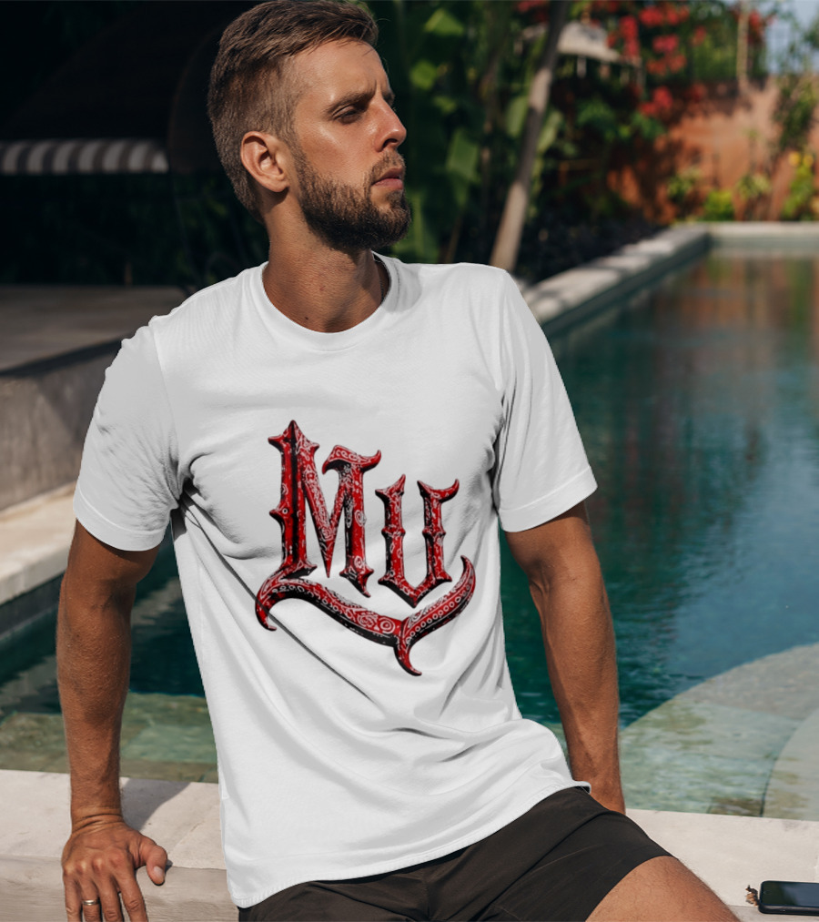 MU XXX Red Bandana Pattern Marinated Urbans T-Shirt
