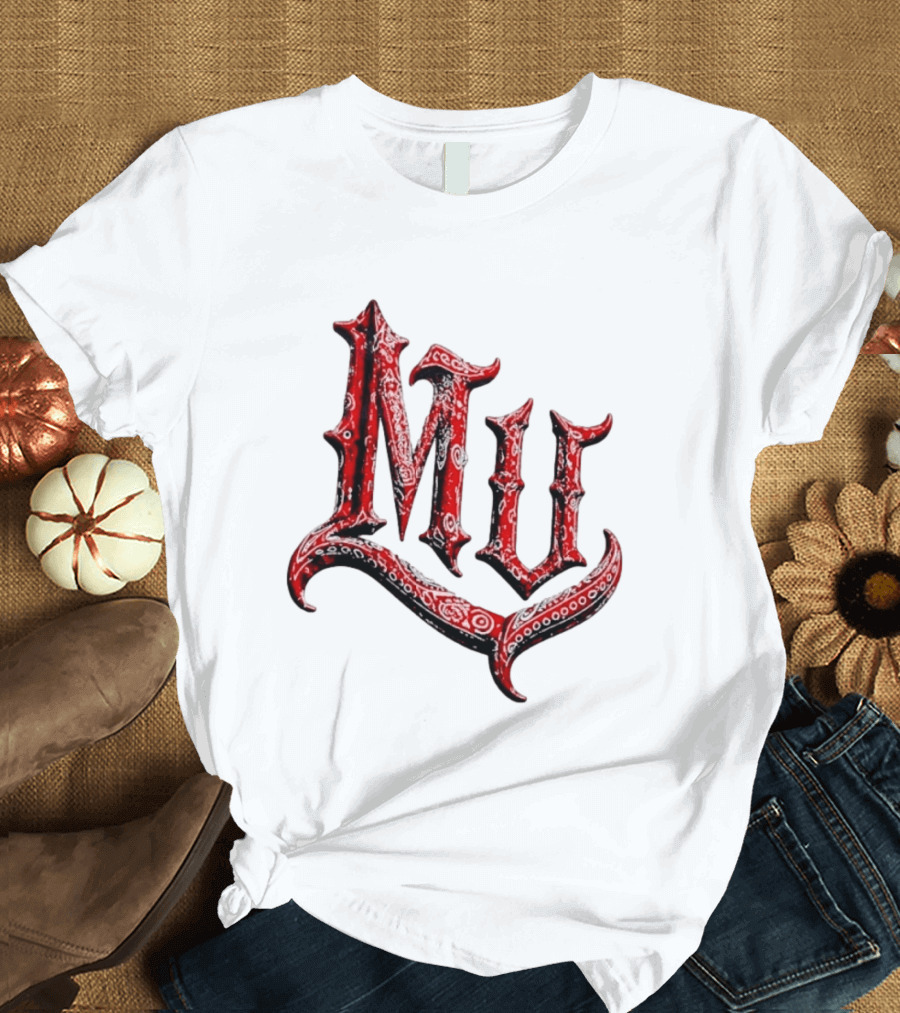 MU XXX Red Bandana Pattern Marinated Urbans T-Shirt