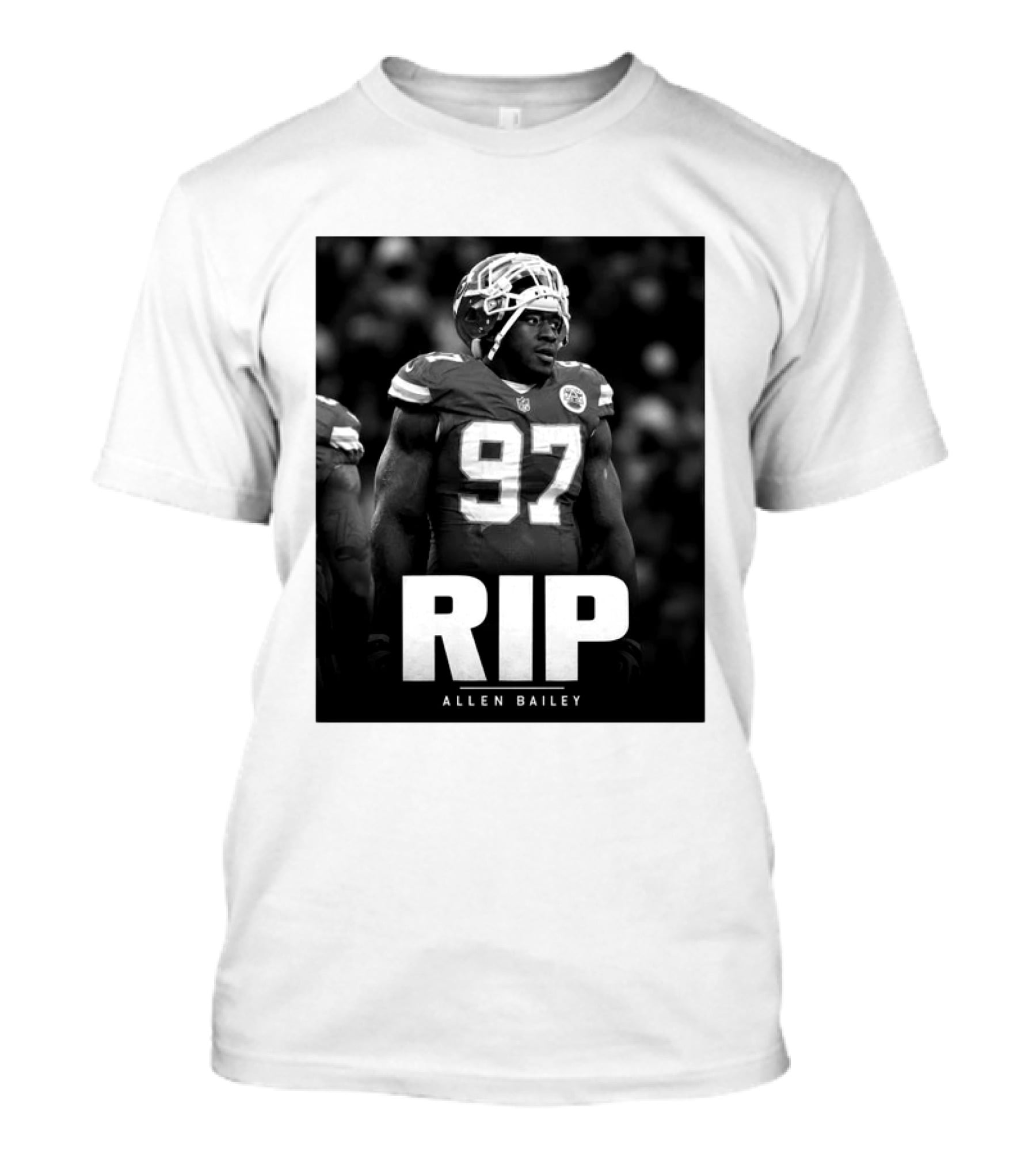 RIP Allen Bailey 1989 2026 Football Player Number 97 T-Shirt