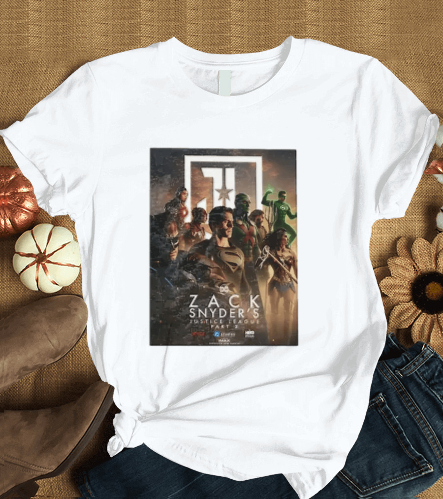 Zack Snyder's Justice League Part 2 DC Superheroes Movie Featuring Hero Lineup T-Shirt