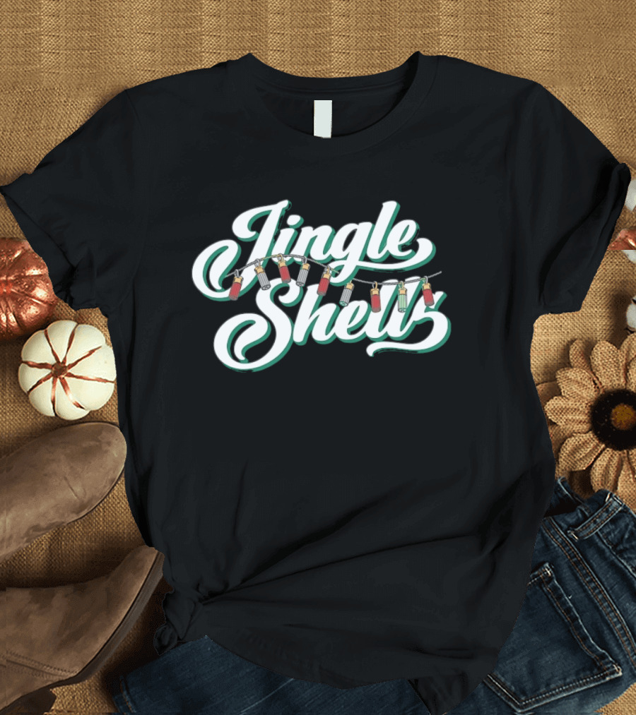 Jingle Shells Christmas Shotgun Shells Hunting T-Shirt
