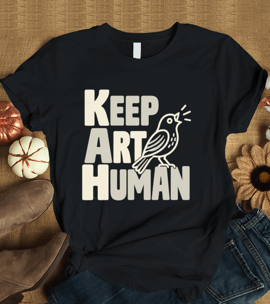 Keep Art Human Bird T-Shirt