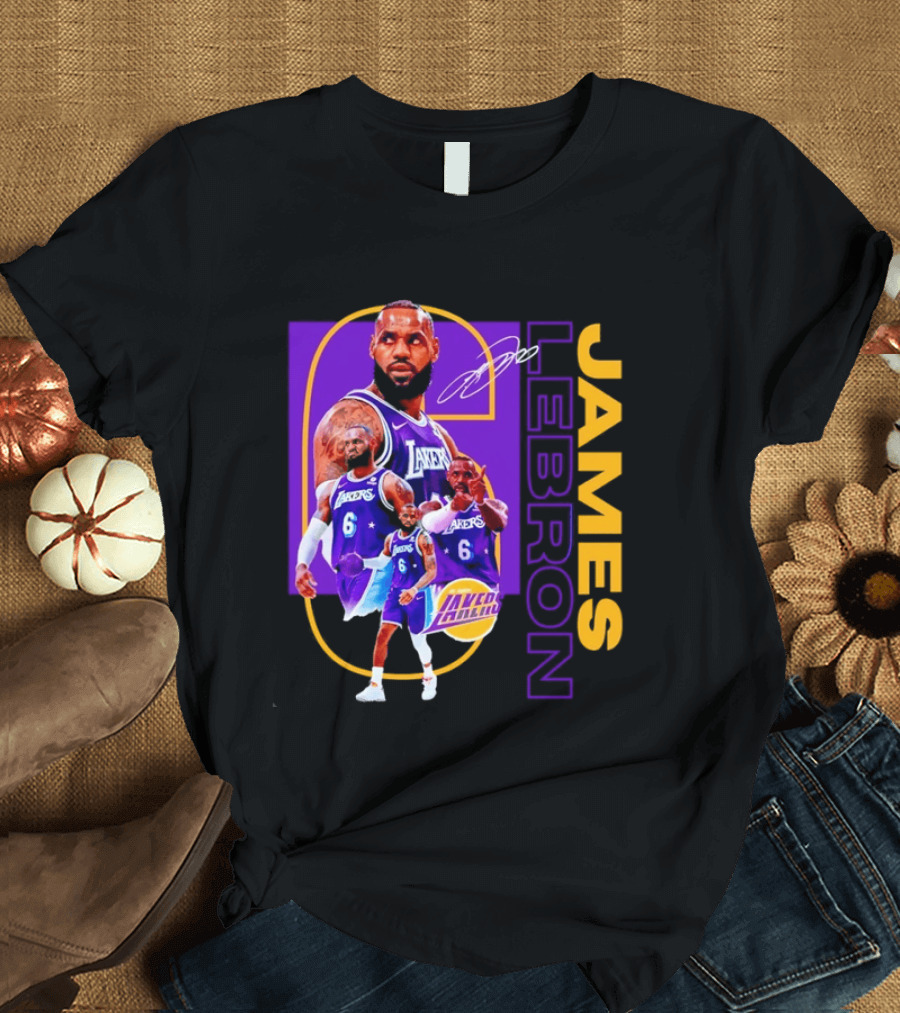 LeBron James Los Angeles Lakers 6 NBA Basketball T-Shirt