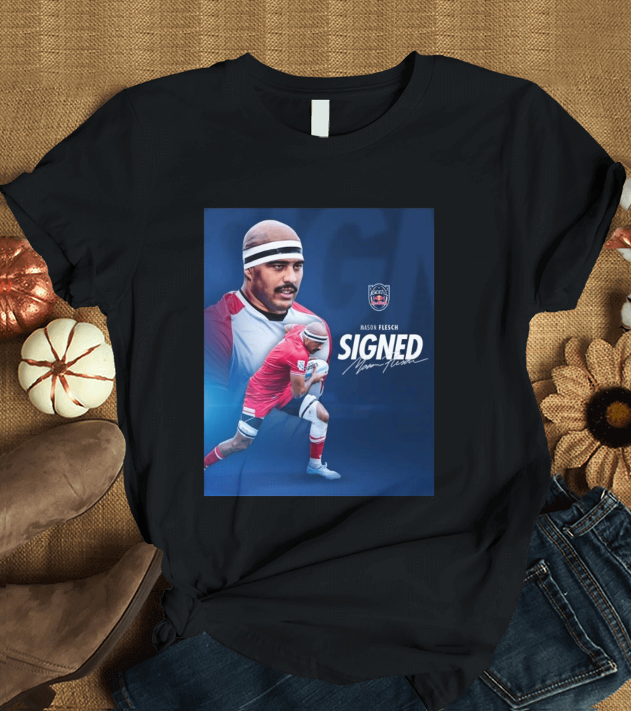 Mason Flesch Signed With Newcastle Red Bulls T-Shirt