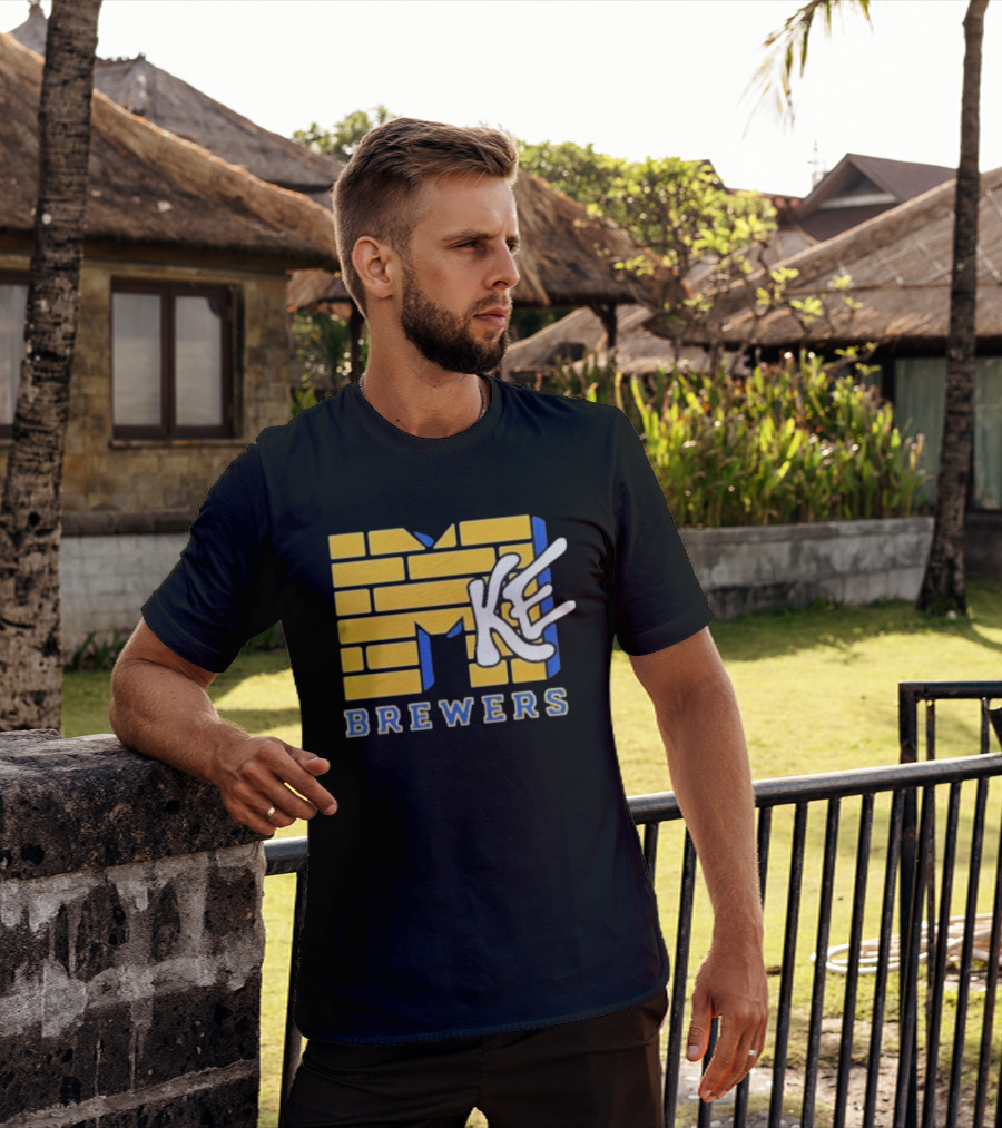 MKE Milwaukee Brewers MTV MLB Baseball T-Shirt