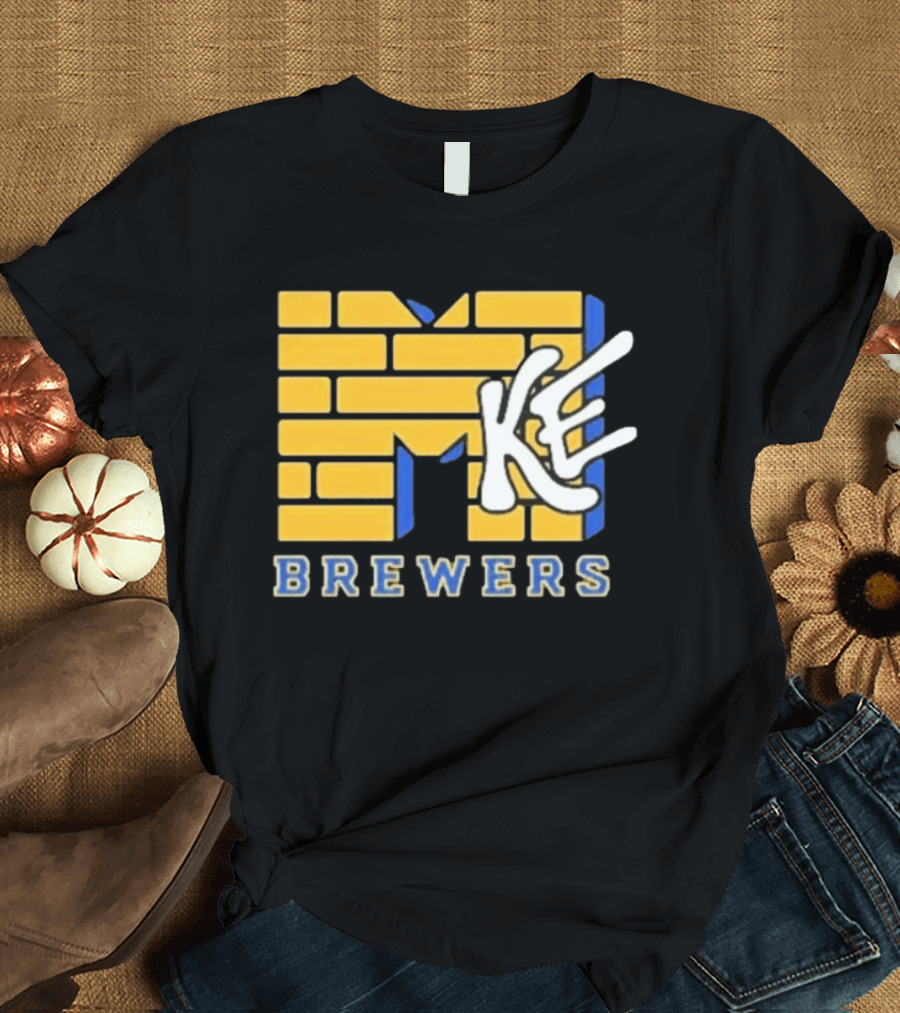 MKE Milwaukee Brewers MTV MLB Baseball T-Shirt