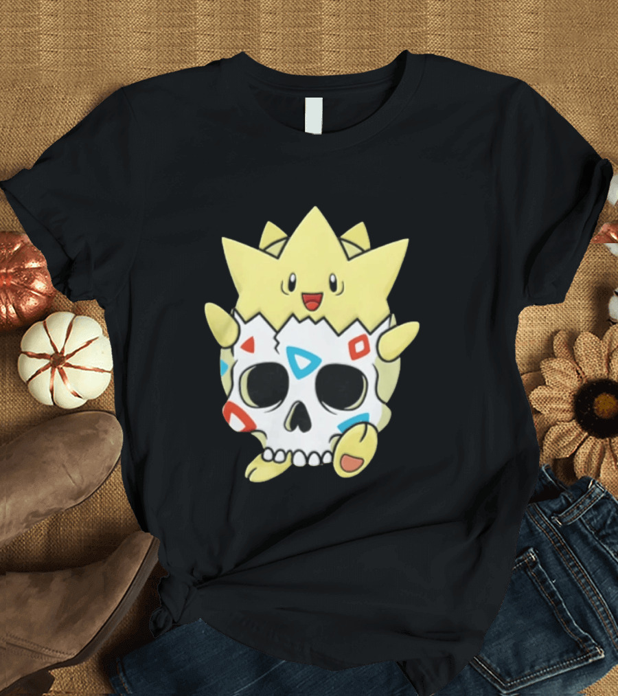 Togepi Skull Fusion Pokemon Anime Gaming Fan T-Shirt