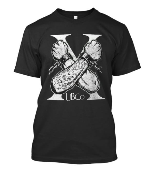 Robbie X UBCO Crossed Arms Shackles Tattoos T-Shirt
