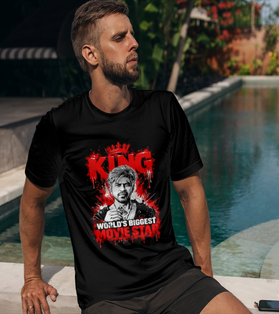 King Shah Rukh Khan World's Biggest Movie Star T-Shirt