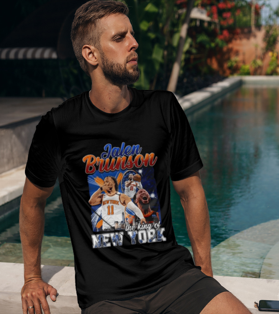 Jalen Brunson New York Knicks The King Of New York Basketball 11 T-Shirt