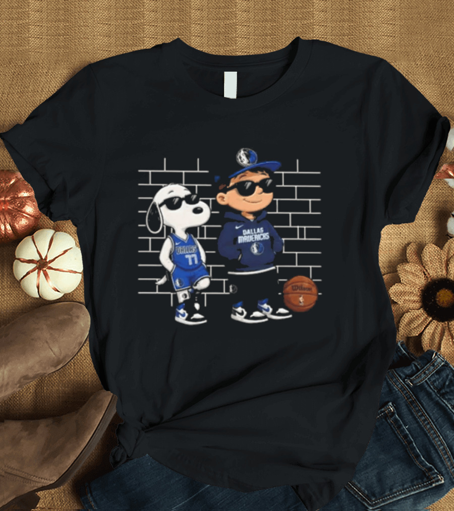 Snoopy Luka Dončić Dallas Mavericks Basketball Fan T-Shirt