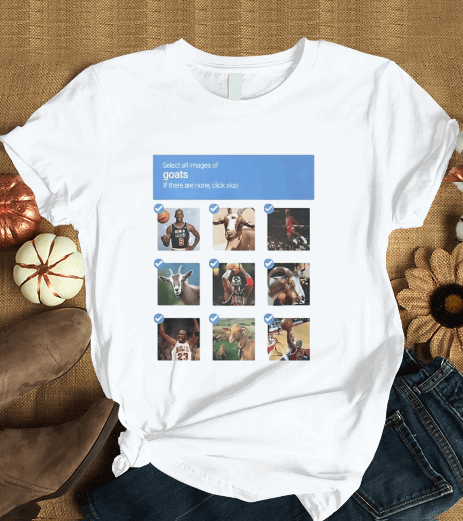 Michael Jordan Chicago Bulls Goat Meme Basketball Legend Select Goats T-Shirt