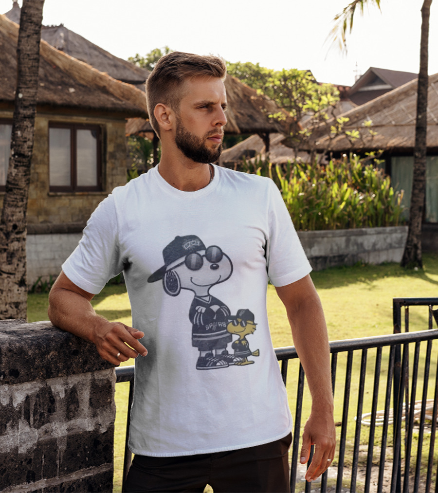 Snoopy Woodstock San Antonio Spurs NBA Fans T-Shirt