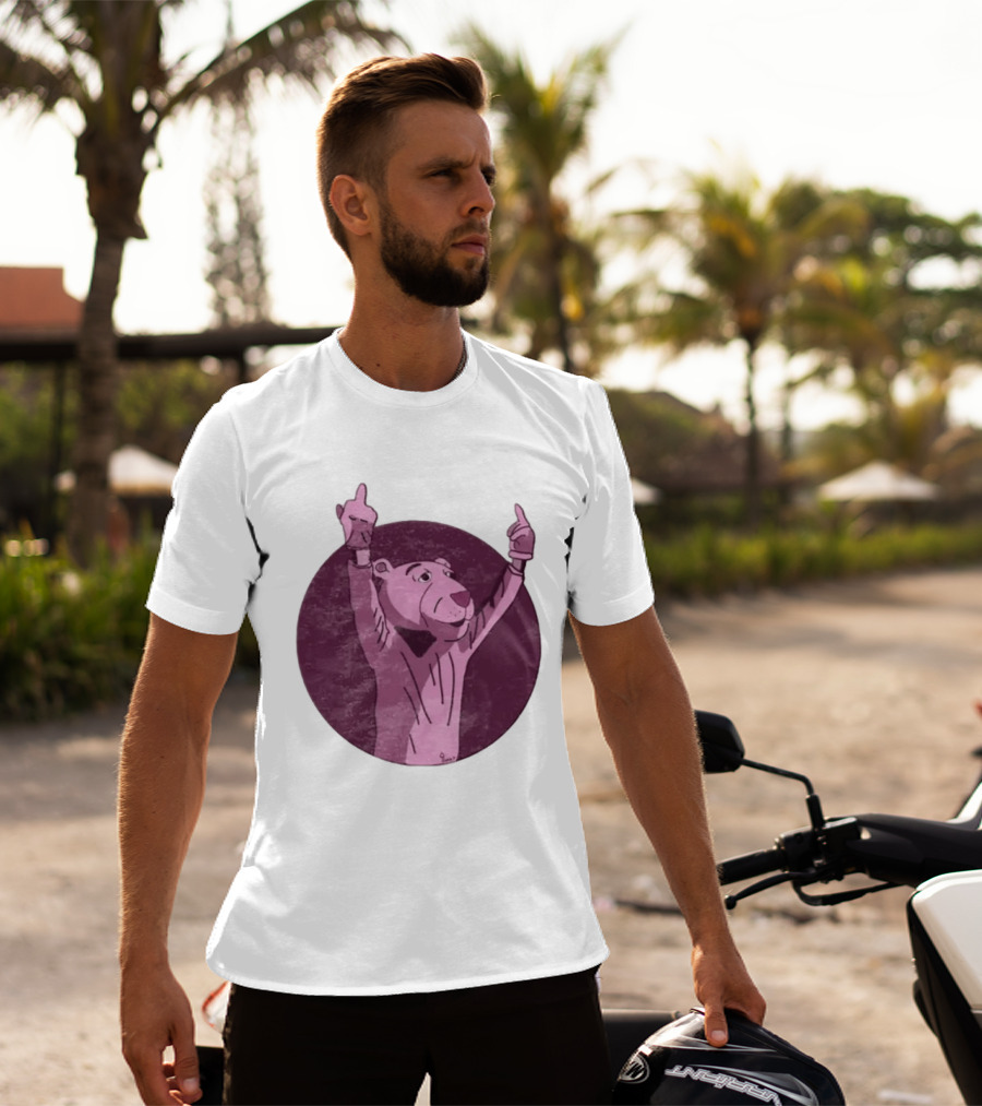 The Pink Panther Middle Finger By Lluvia T-Shirt