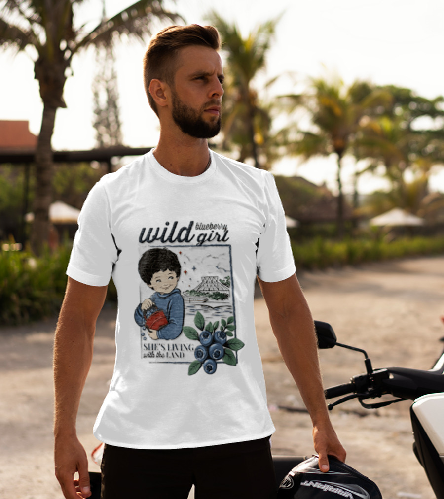 Wild Blueberry Girl She's Living With The Land Young Boy T-Shirt