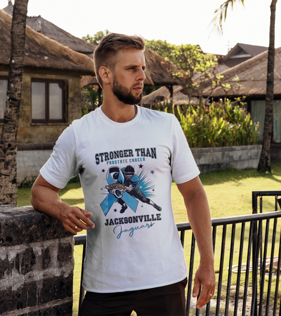 Jacksonville Jaguars Football Support Stronger Than Prostate Cancer Awareness T-Shirt