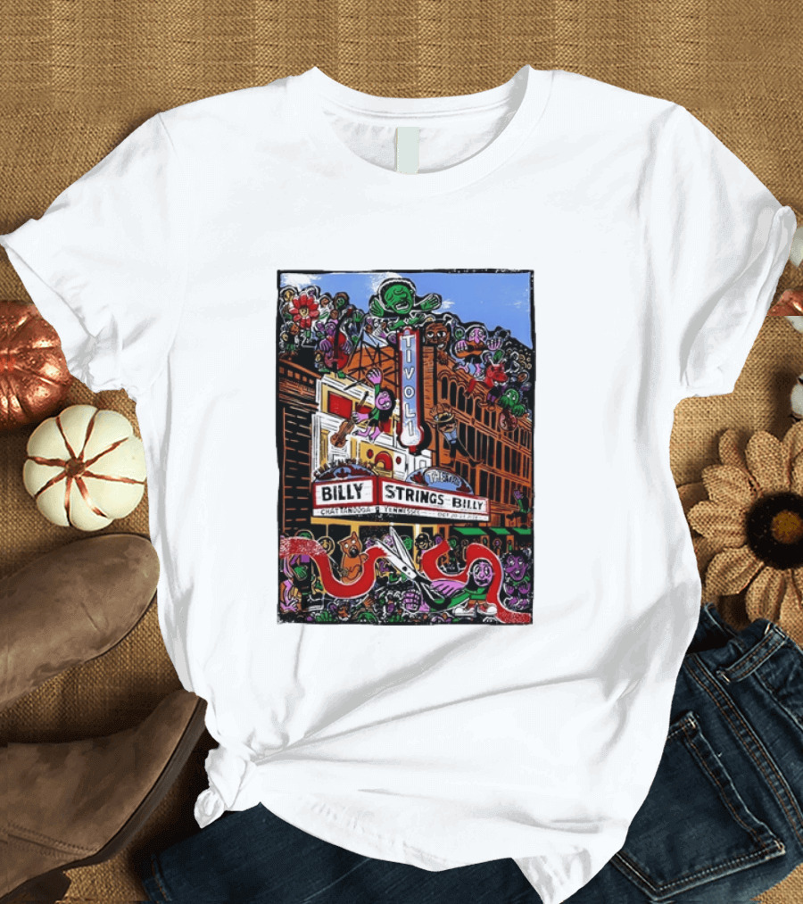 Billy Strings Live Tivoli Theatre Chattanooga Tennessee 2026 Psychedelic Concert T-Shirt