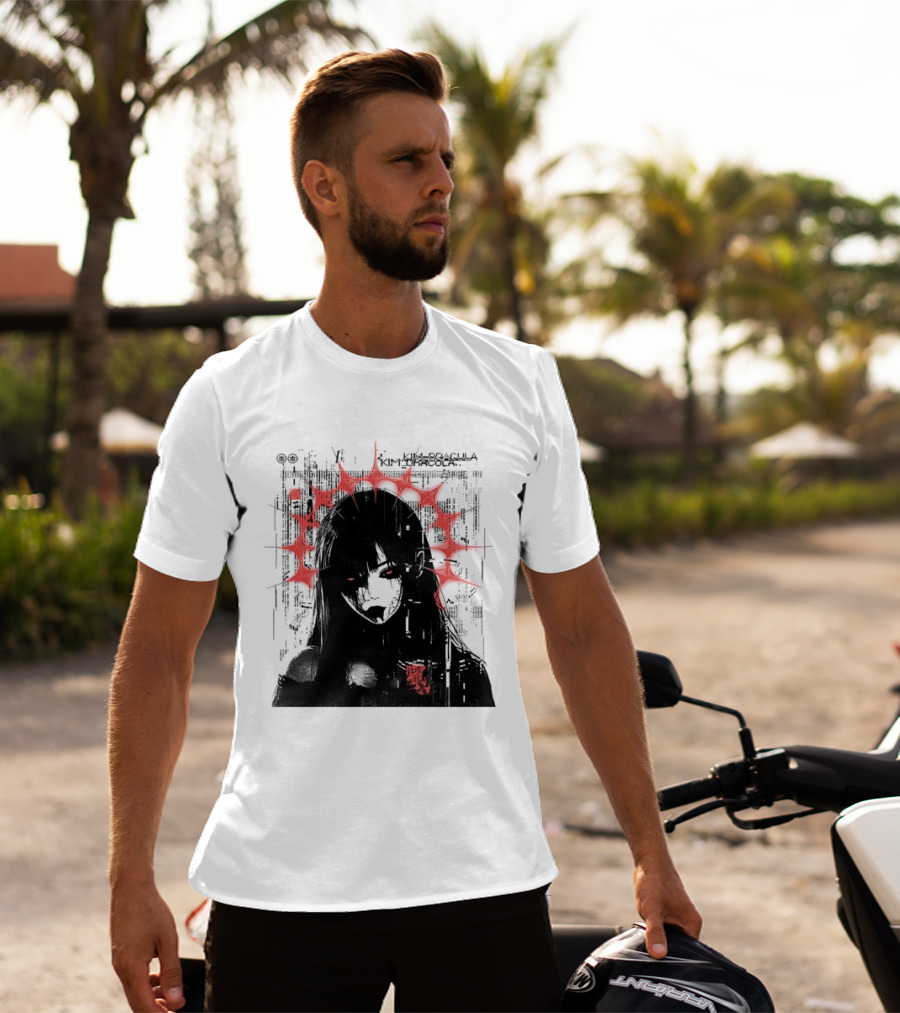 Kim Dracula Glitch Alternative Metal Red Star Burst T-Shirt