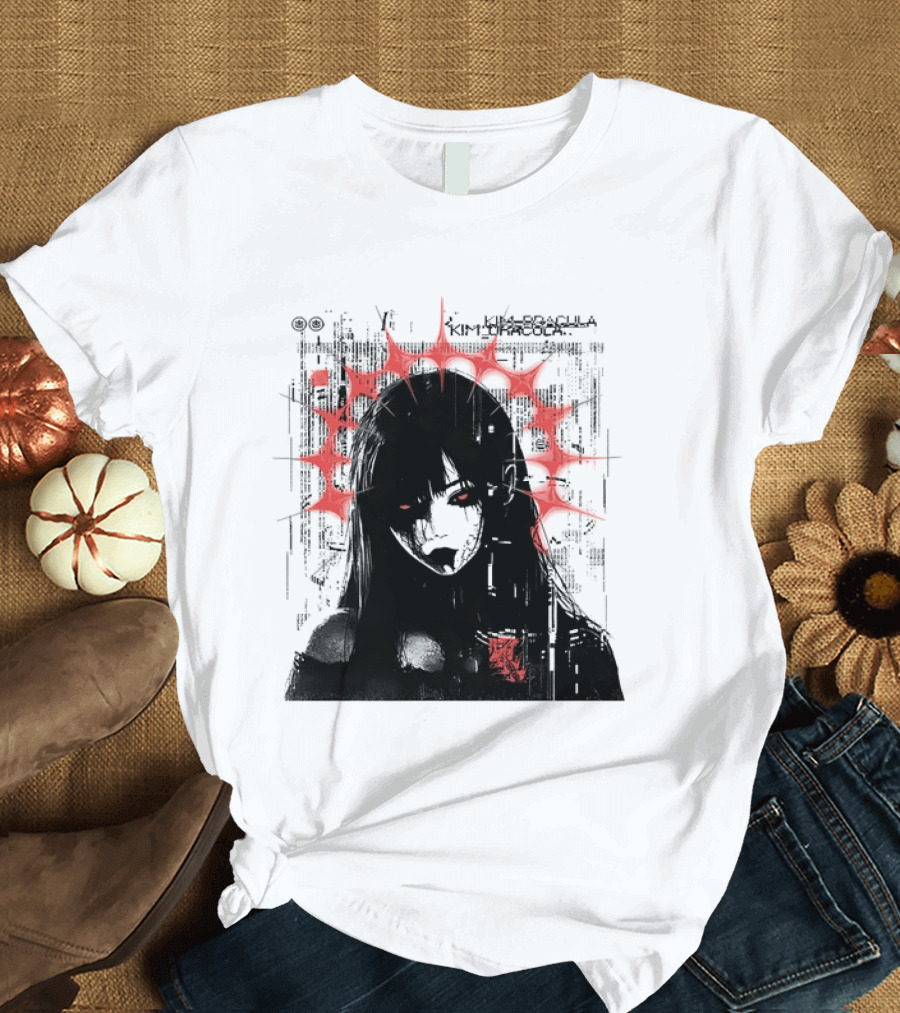 Kim Dracula Glitch Alternative Metal Red Star Burst T-Shirt