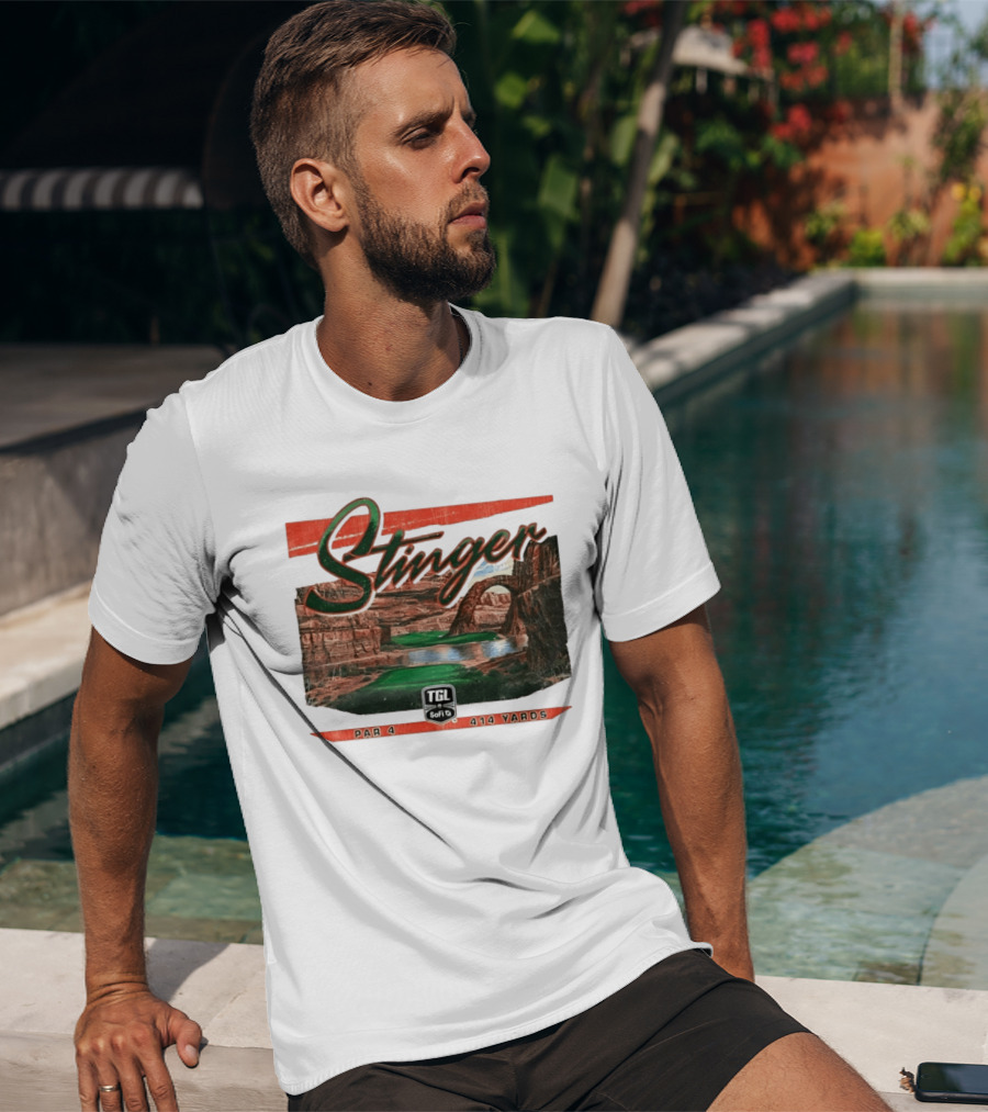Stinger TGL SoFi Par 4 414 Yards Golf Course Canyon Scene T-Shirt
