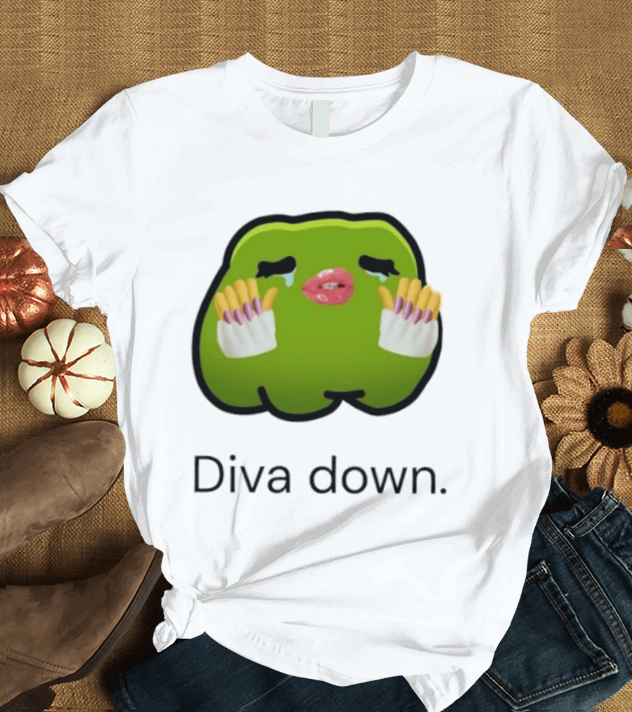 Diva Down Green Blob Meme I Have 1 Rule Tell Me Before I Find Out T-Shirt