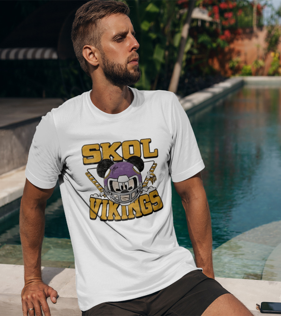 SKOL Vikings Mickey Mouse Helmet T-Shirt
